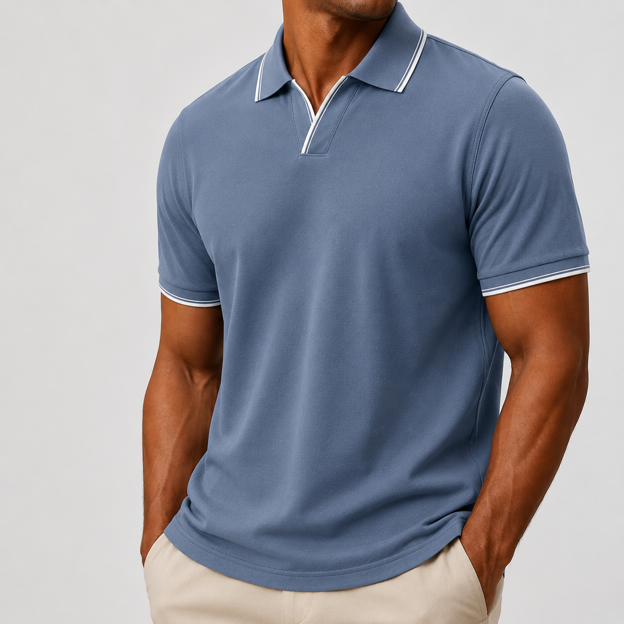 Men's Lightweight Cotton Blend Polo Shirt