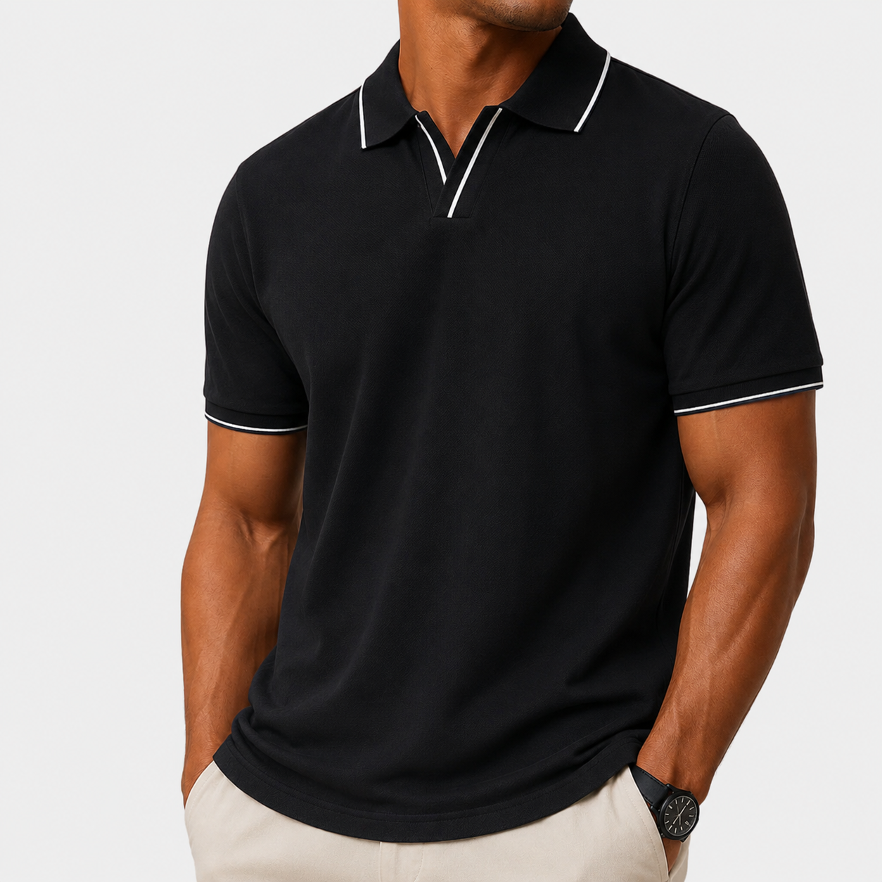 Men's Lightweight Cotton Blend Polo Shirt