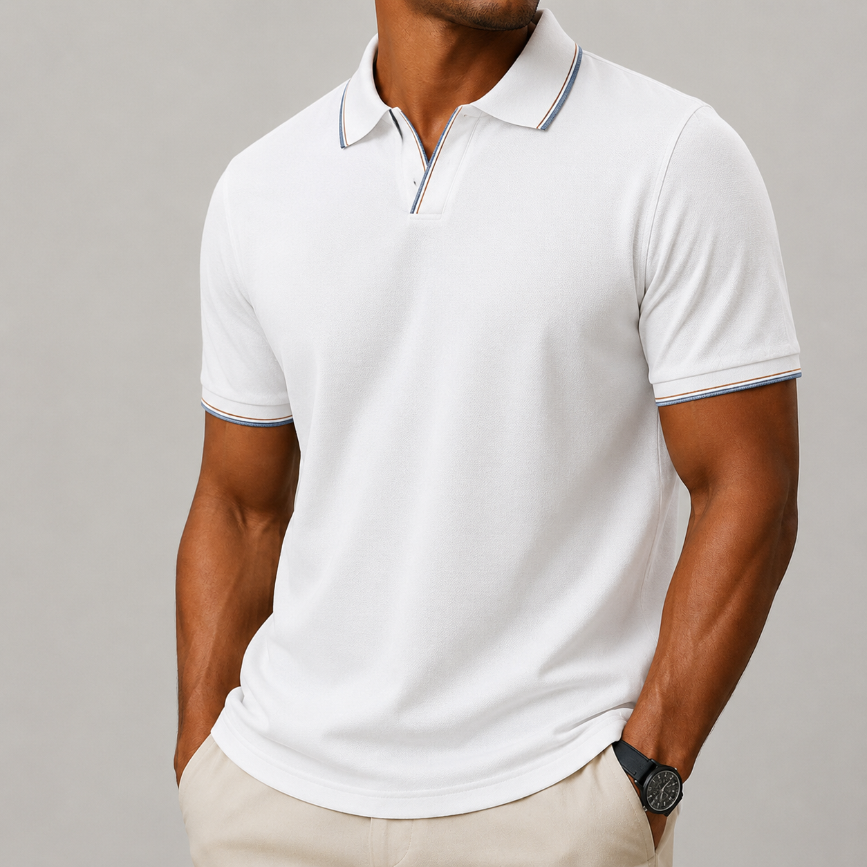 Men's Lightweight Cotton Blend Polo Shirt