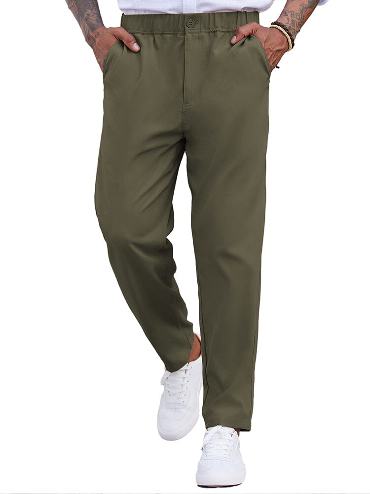 Men's Lightweight Drawstring Elastic Waist Pants