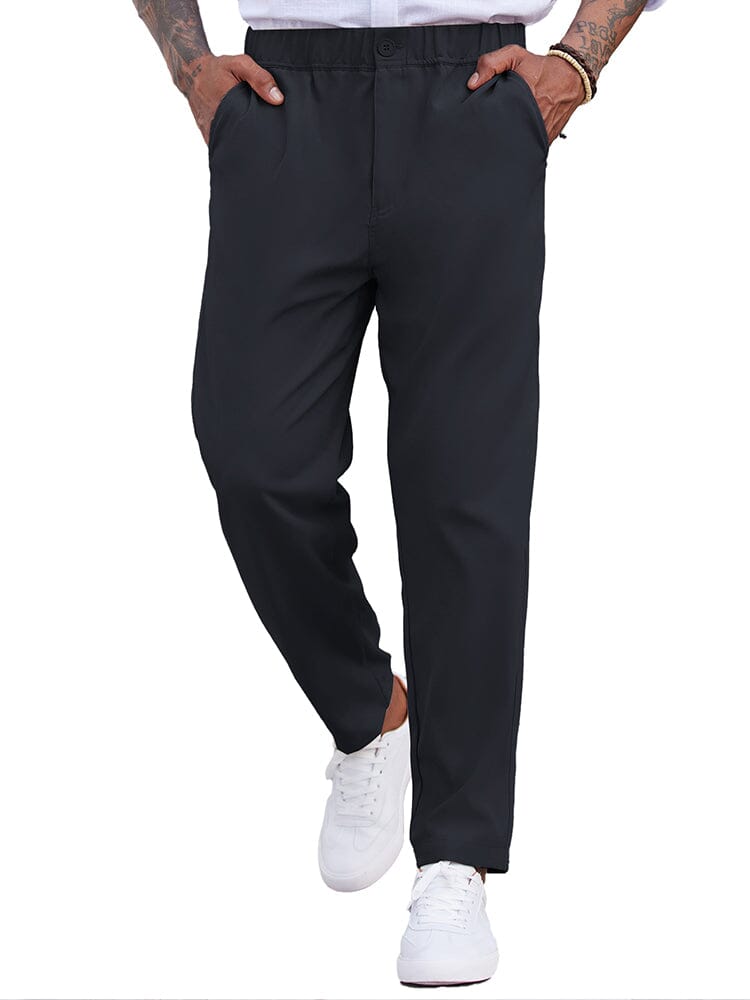 Men's Lightweight Drawstring Elastic Waist Pants