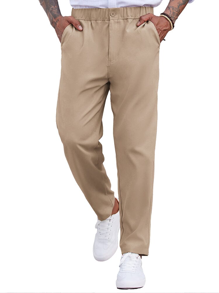 Men's Lightweight Drawstring Elastic Waist Pants