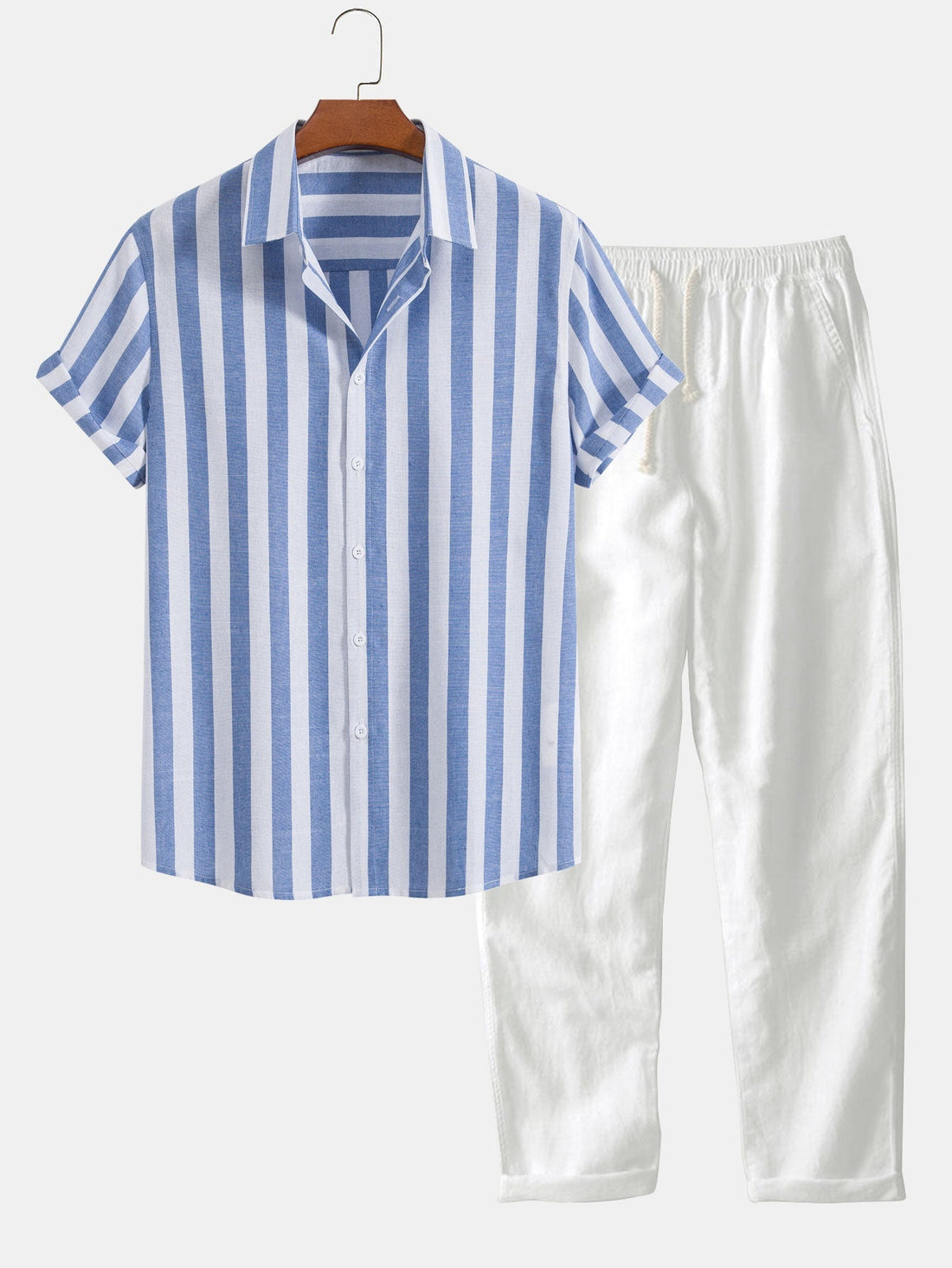 Men's Lightweight Linen Blend Summer Set