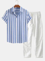 Men's Lightweight Linen Blend Summer Set