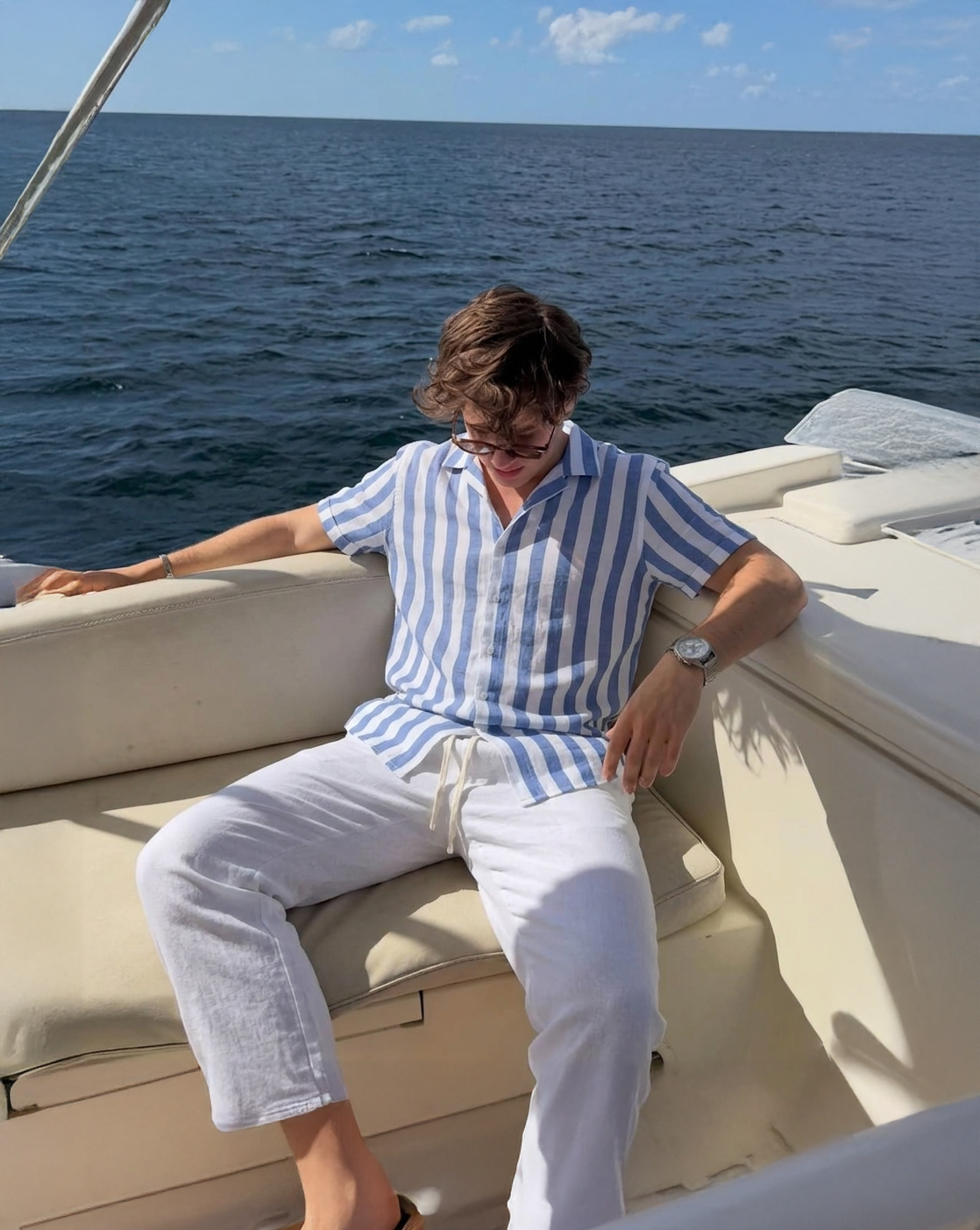 Men's Lightweight Linen Blend Summer Set