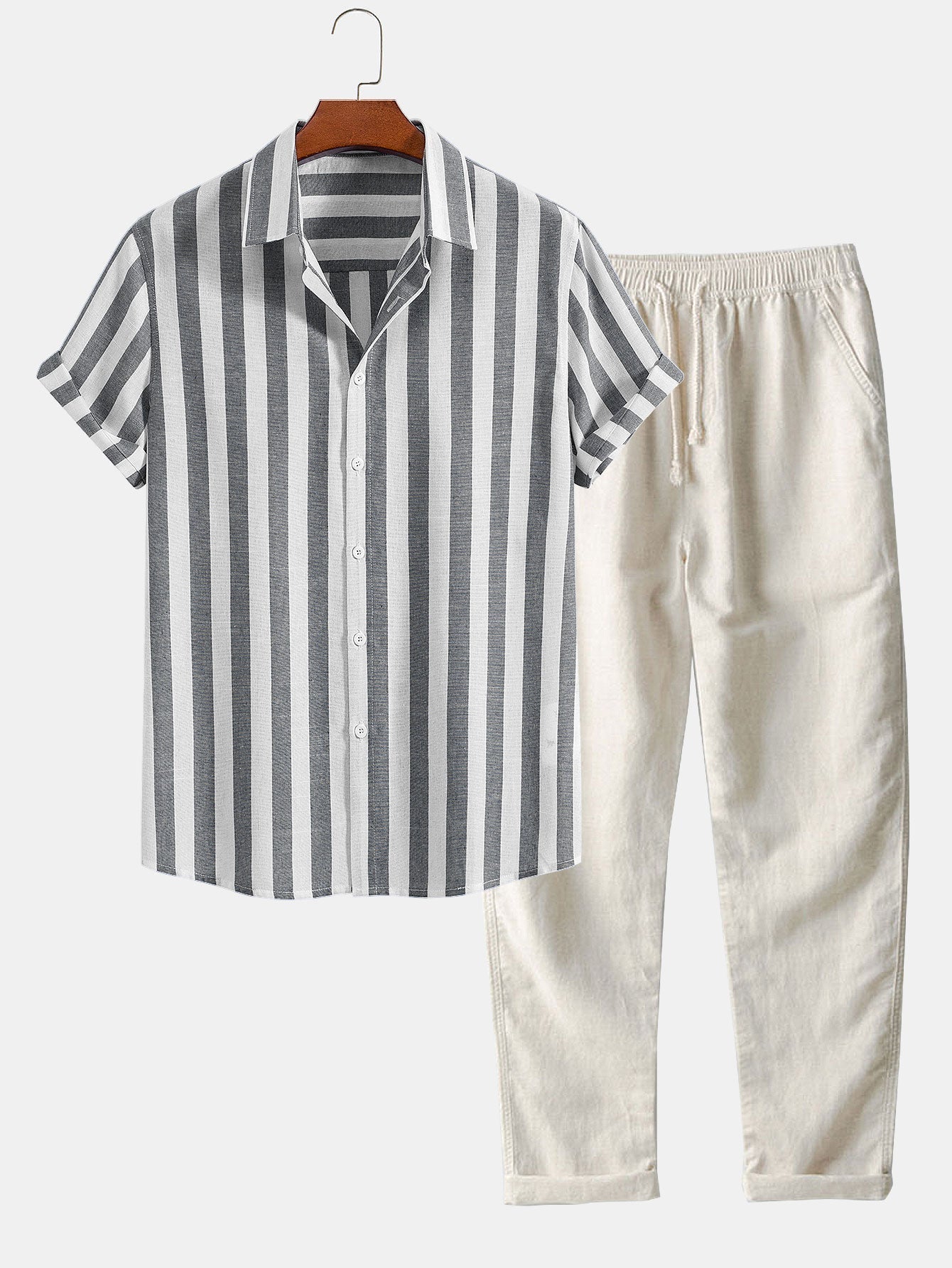 Men's Lightweight Linen Blend Summer Set