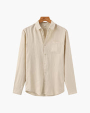 Men's Lightweight Linen Button-Down Shirt
