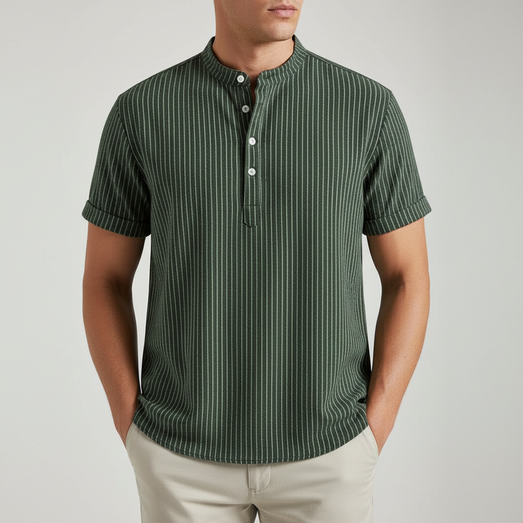 Men's Lightweight Linen Button-Down Shirt