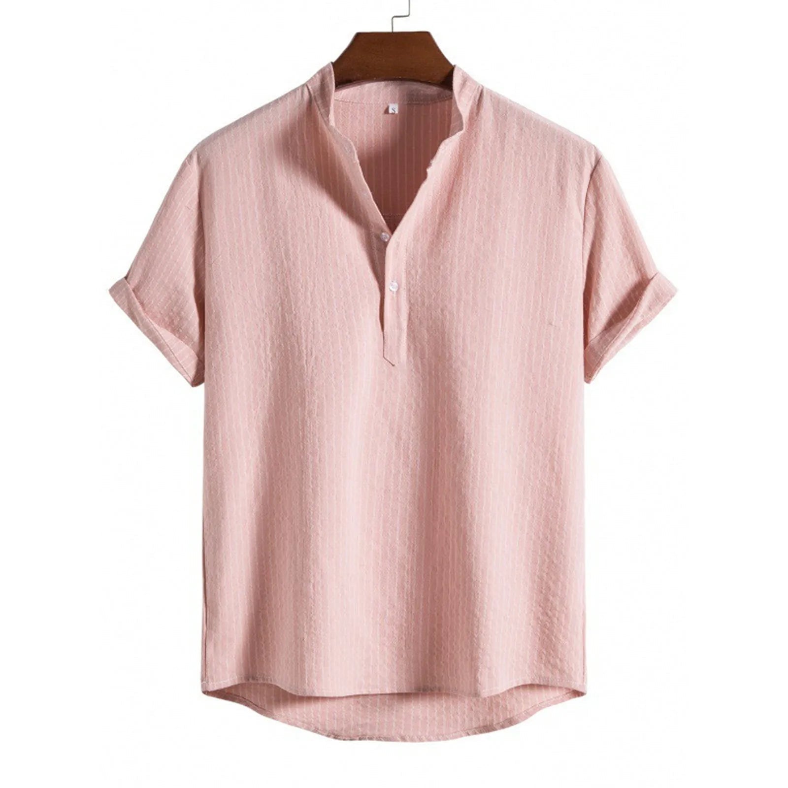 Men's Lightweight Linen Button-Down Shirt