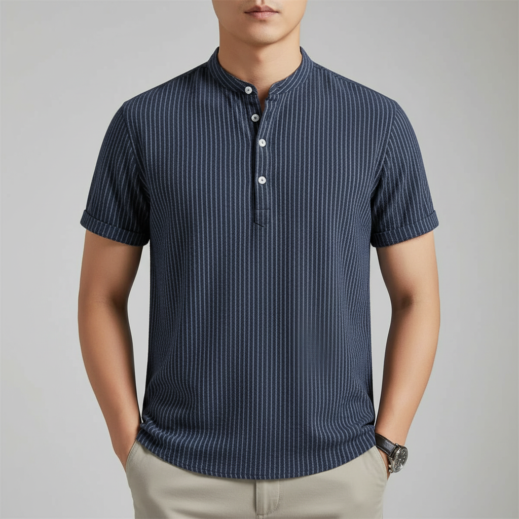 Men's Lightweight Linen Button-Down Shirt