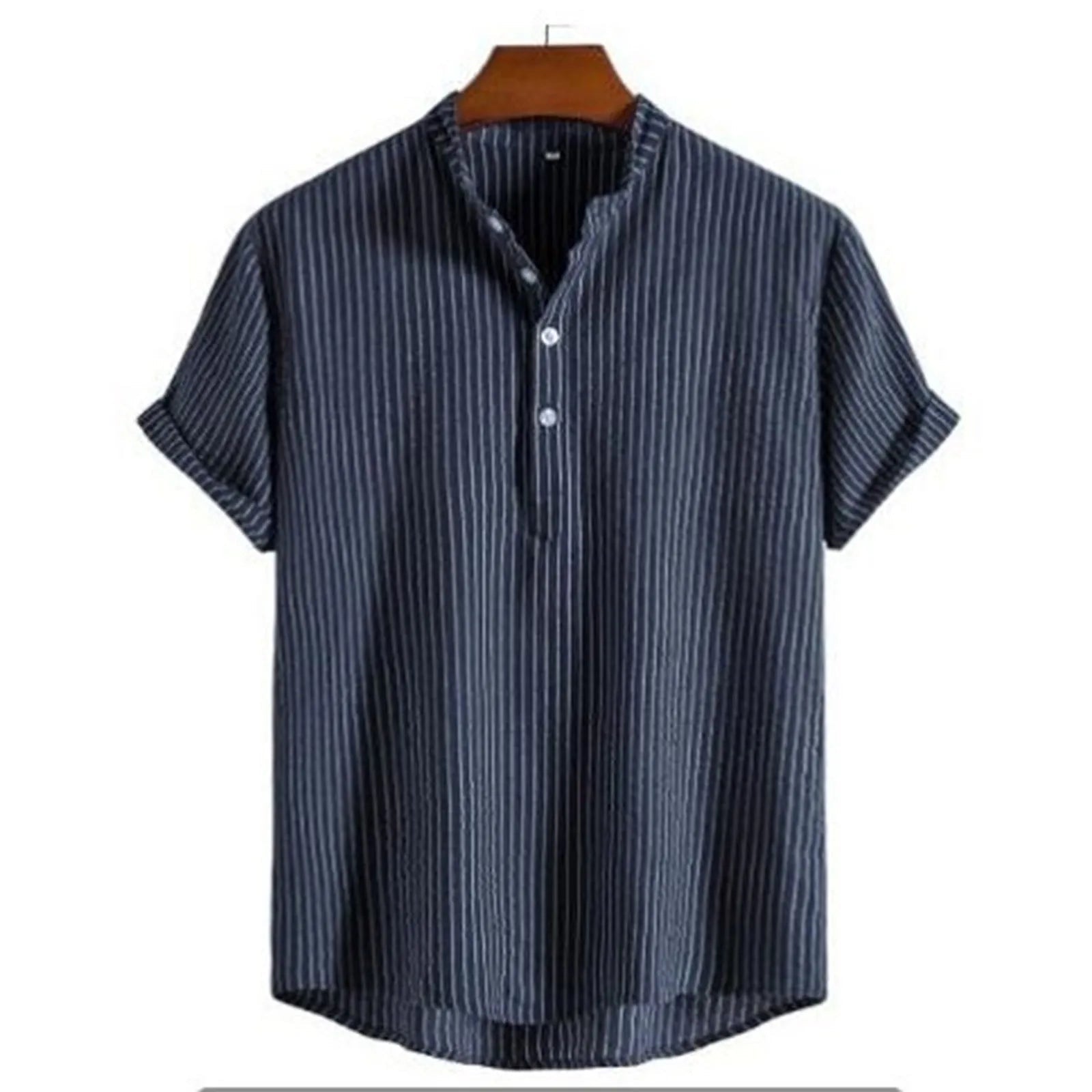 Men's Lightweight Linen Button-Down Shirt