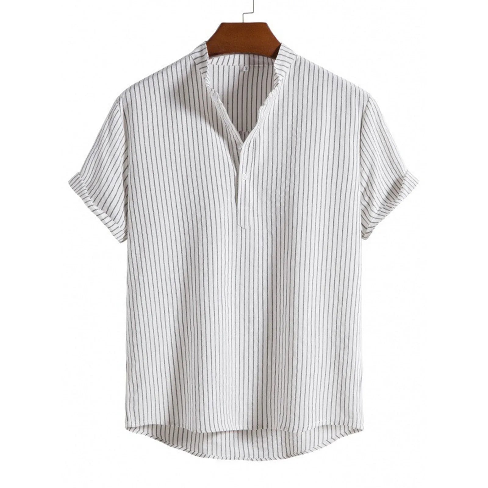 Men's Lightweight Linen Button-Down Shirt