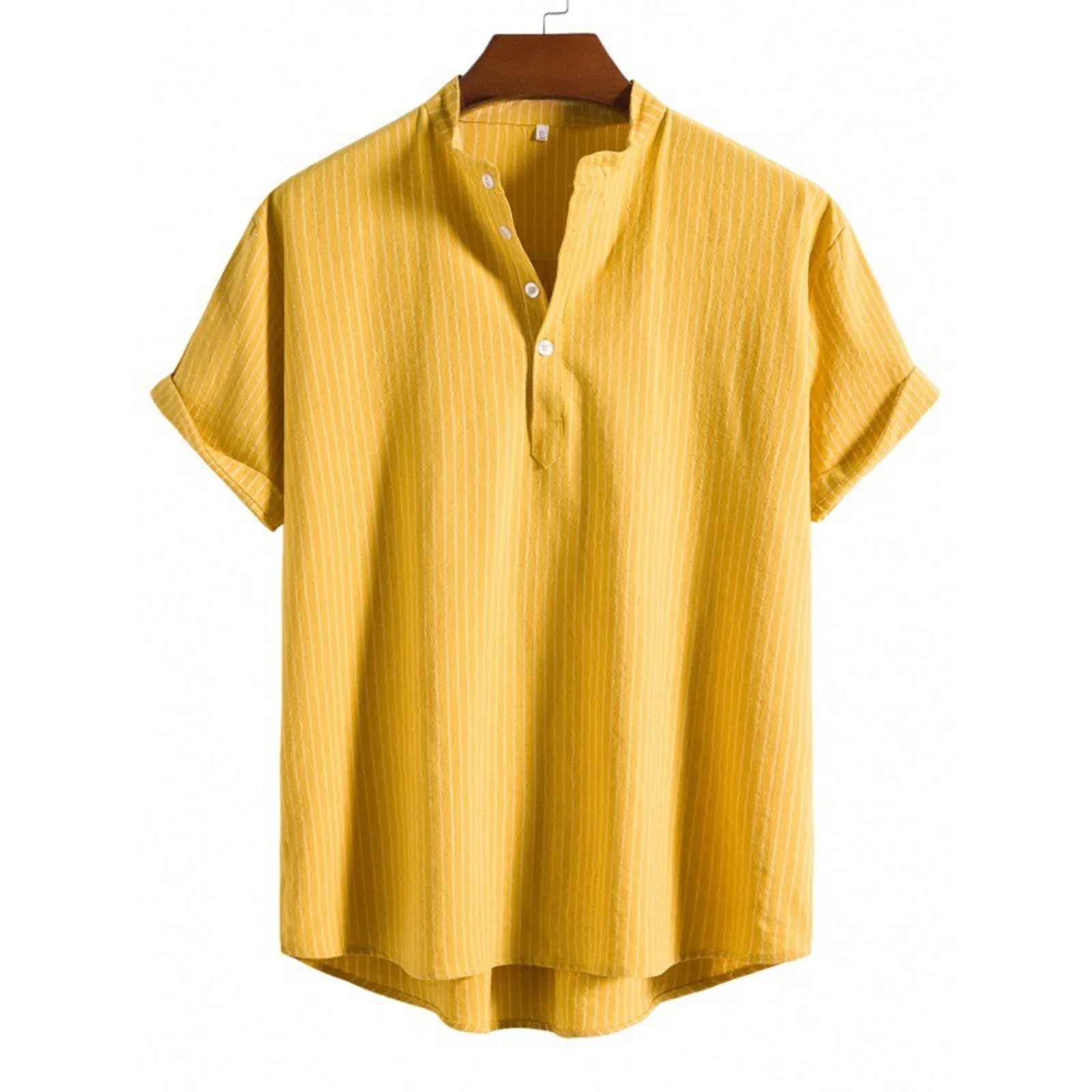 Men's Lightweight Linen Button-Down Shirt