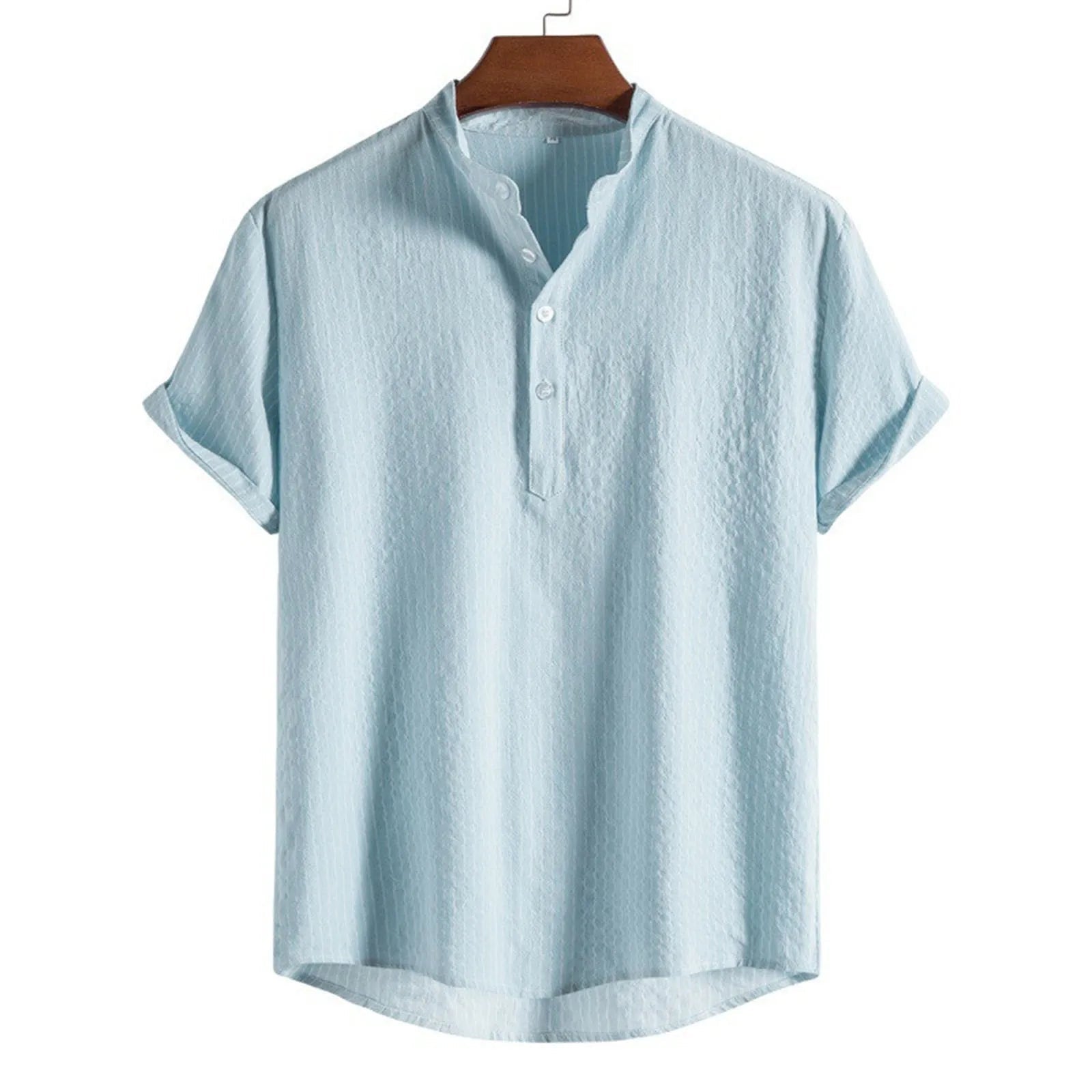 Men's Lightweight Linen Button-Down Shirt