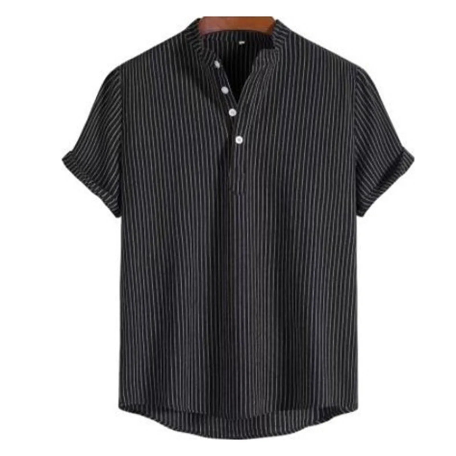 Men's Lightweight Linen Button-Down Shirt