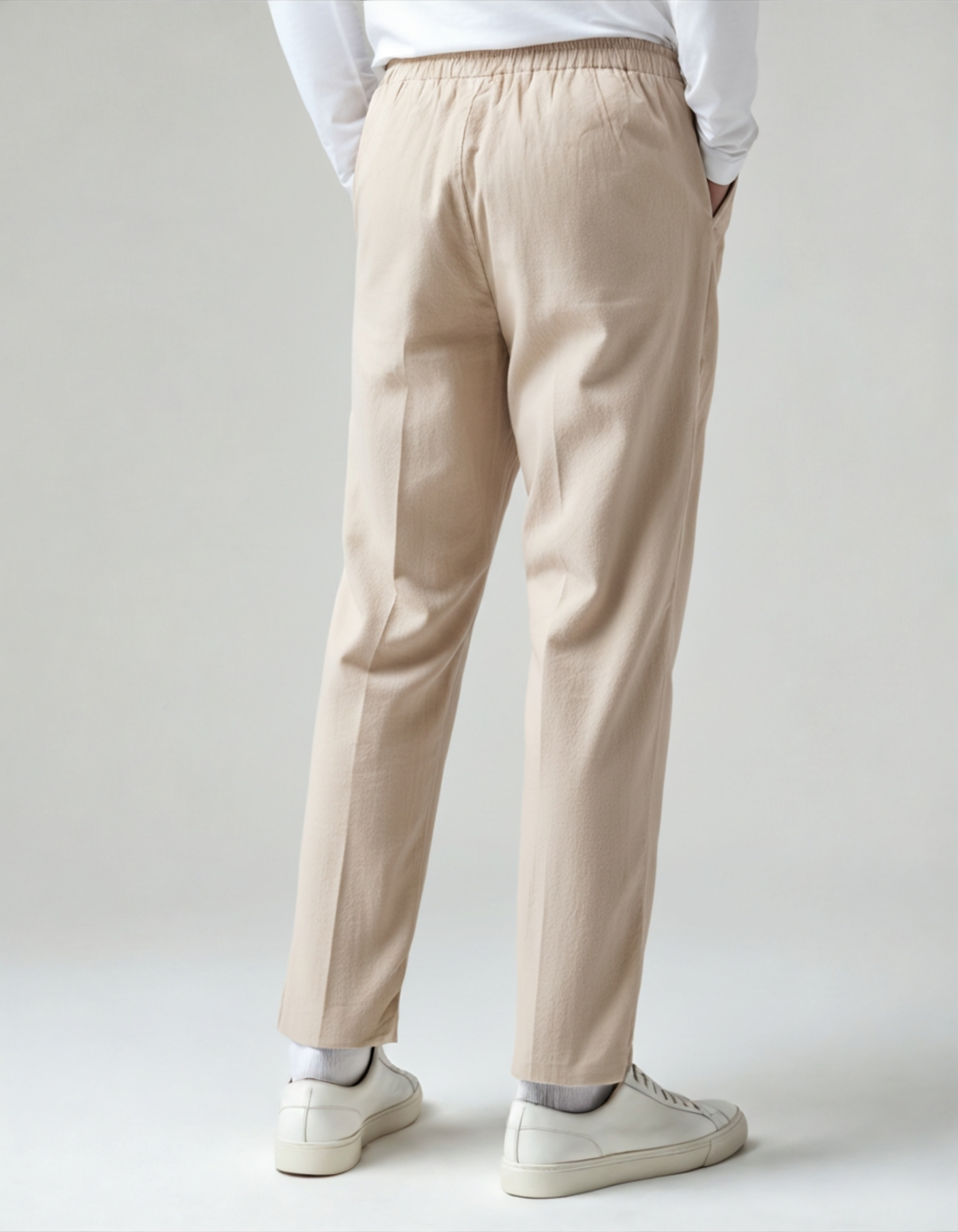 Men's Lightweight Linen Relaxed Tapered Trousers