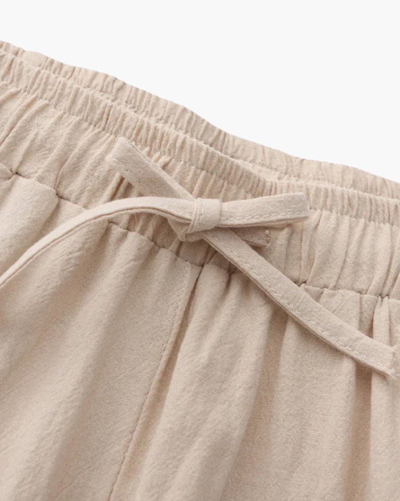 Men's Lightweight Linen Relaxed Tapered Trousers