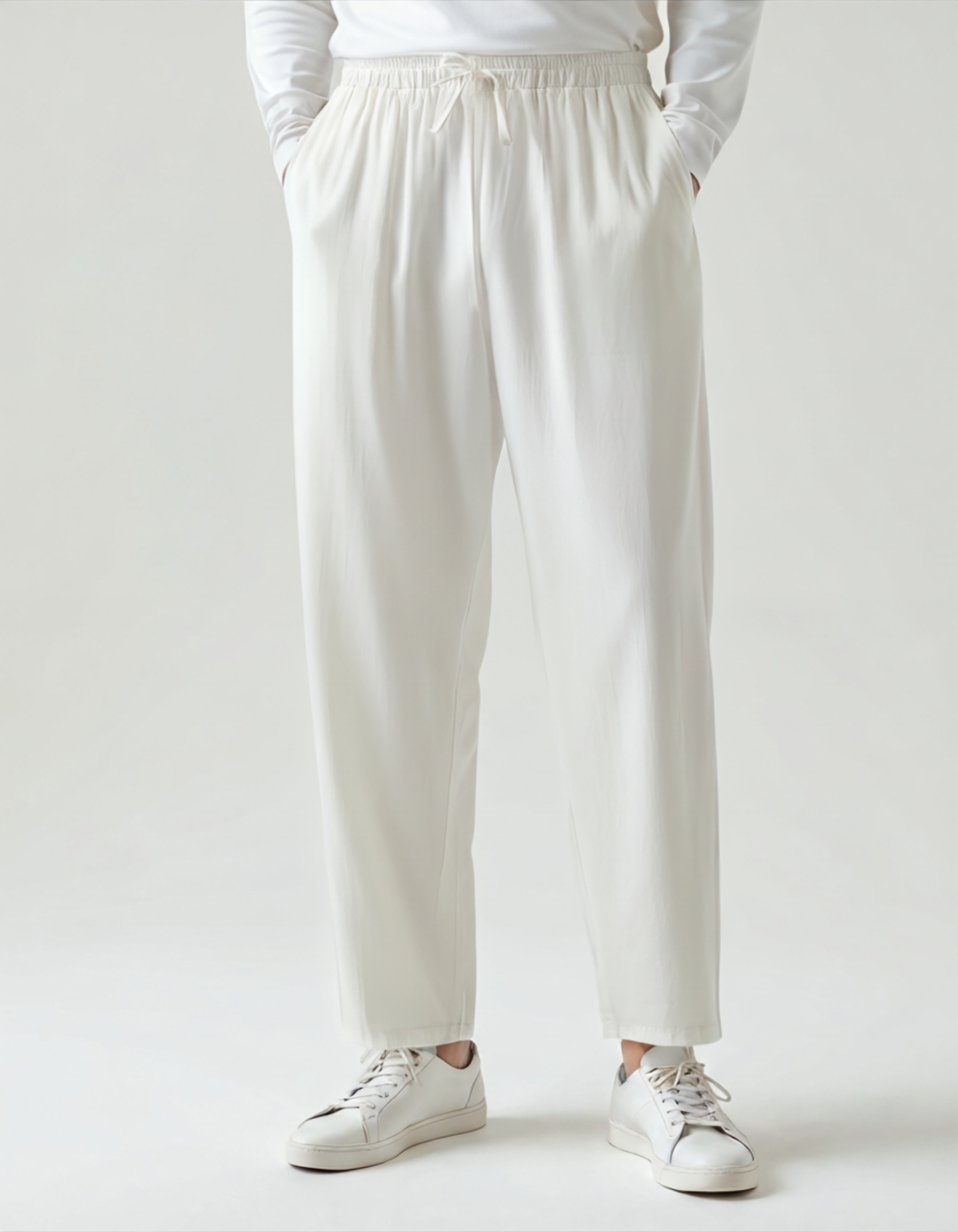 Men's Lightweight Linen Relaxed Tapered Trousers