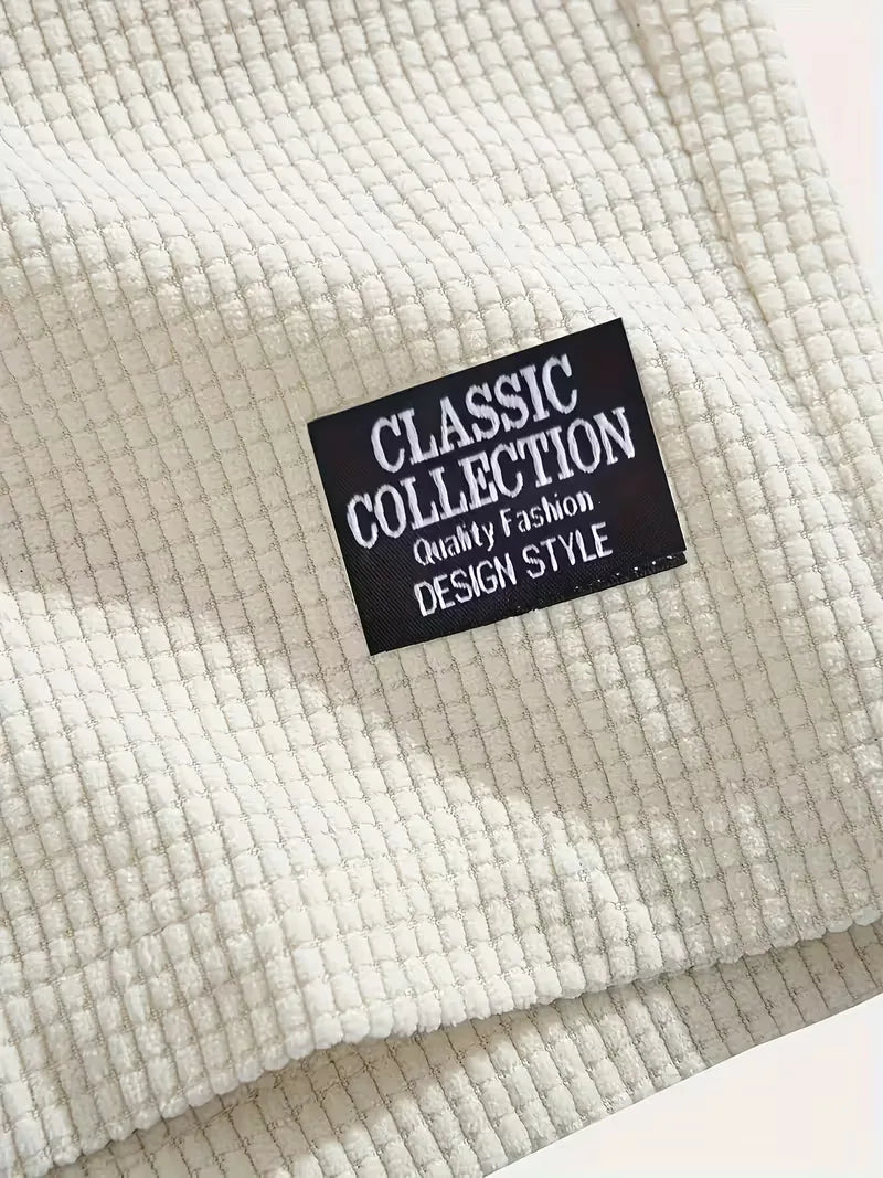 Men's Lightweight Ribbed Casual Drawstring Shorts