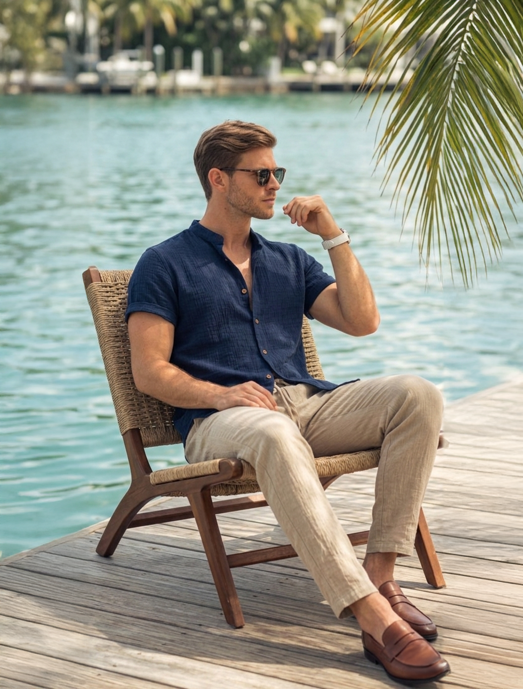 Men's Lightweight Short-Sleeve Summer Set