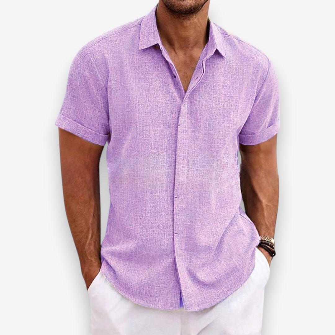 Men's Lightweight Short Sleeve Button-Down Shirt