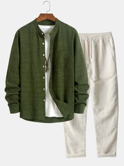 Men's Lightweight Summer Shirt and Pants Set