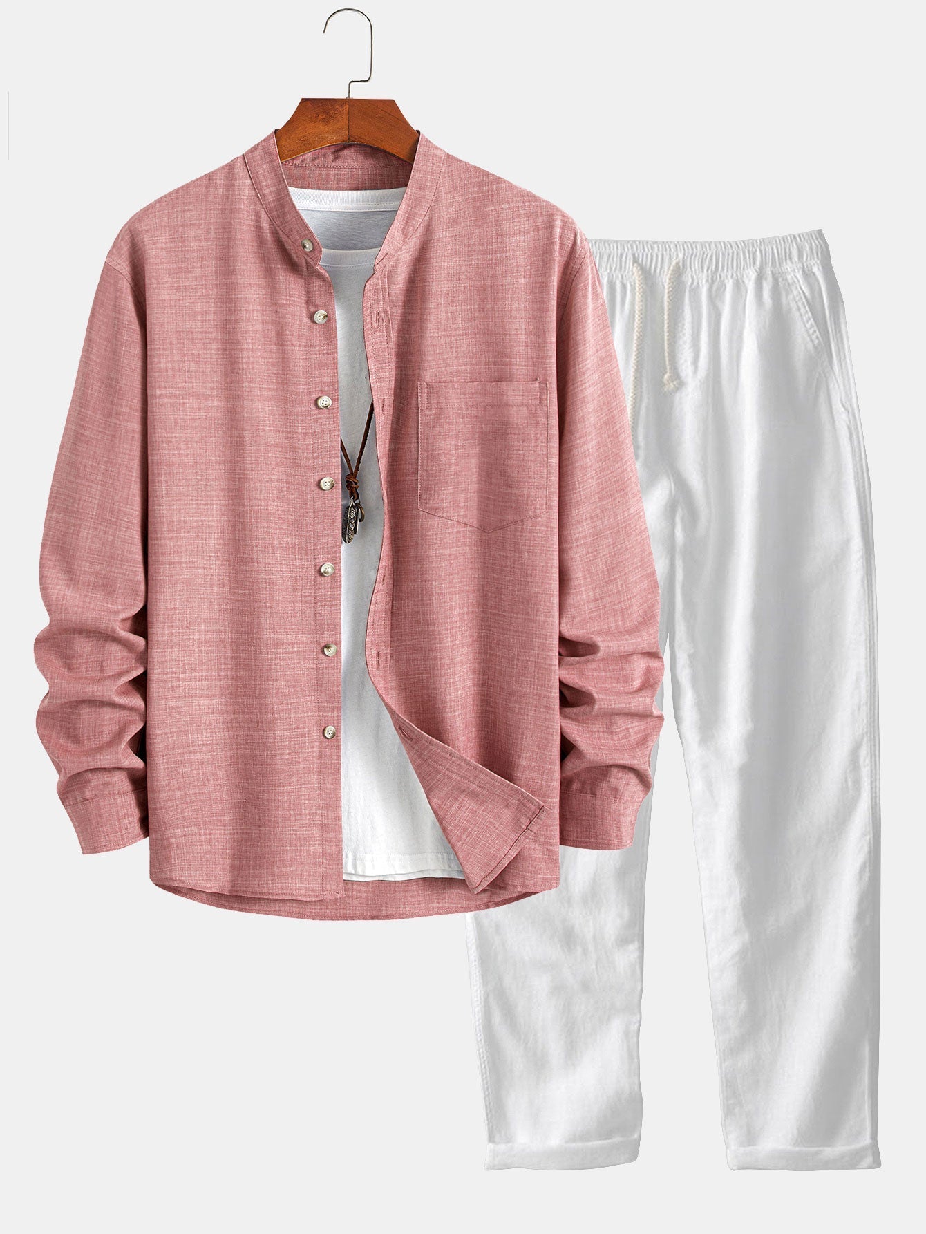 Men's Lightweight Summer Shirt and Pants Set