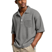 Men's Lightweight Waffle Short Sleeve Henley Shirt