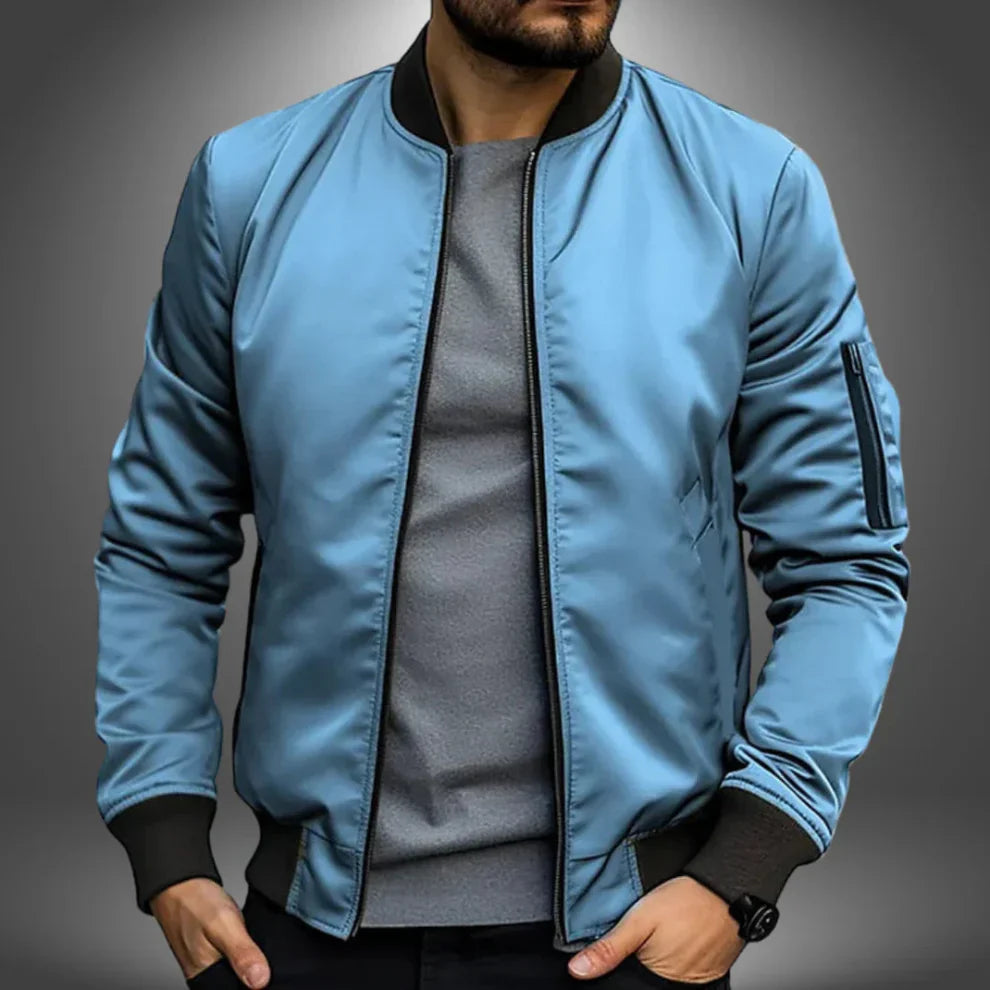 Men's Lightweight Windbreaker Bomber Jacket