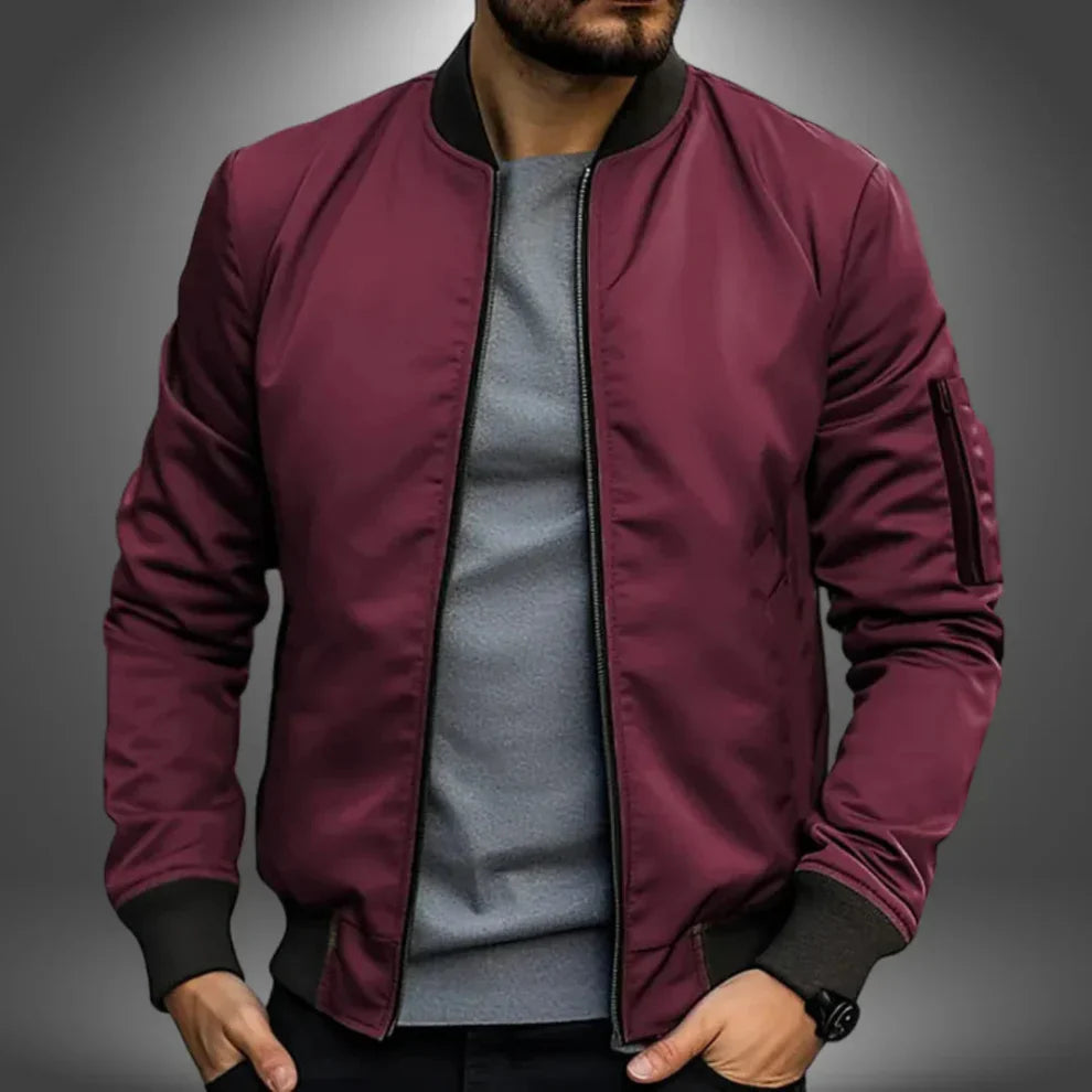 Men's Lightweight Windbreaker Bomber Jacket