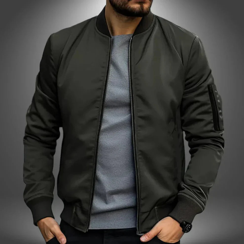 Men's Lightweight Windbreaker Bomber Jacket