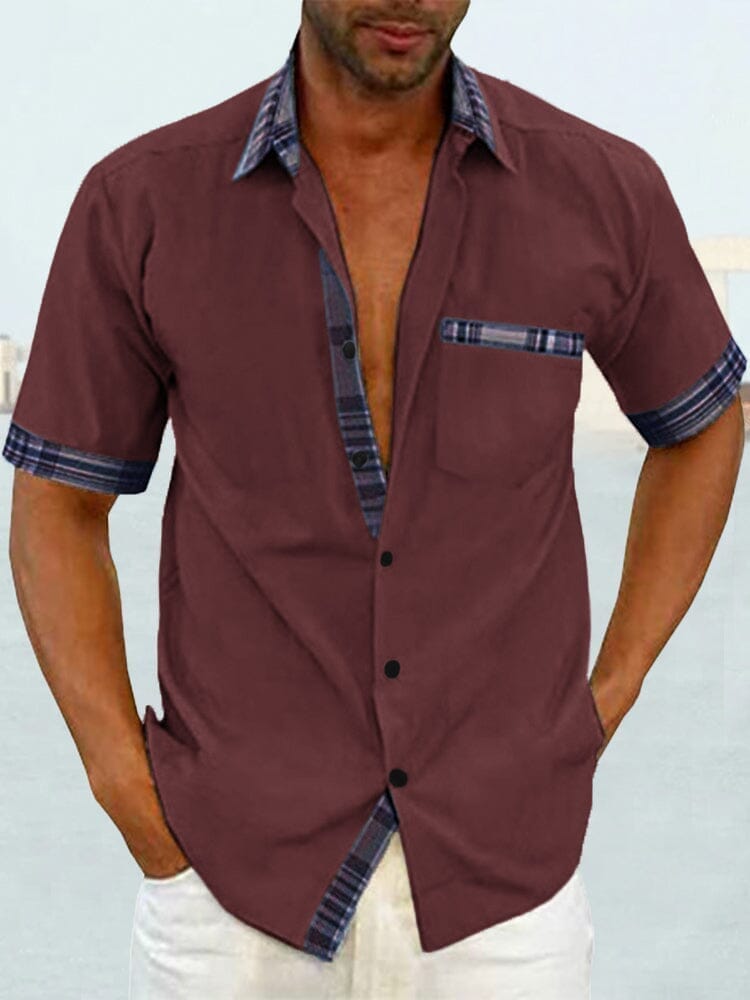 Men's Linen Blend Guayabera Style Shirt