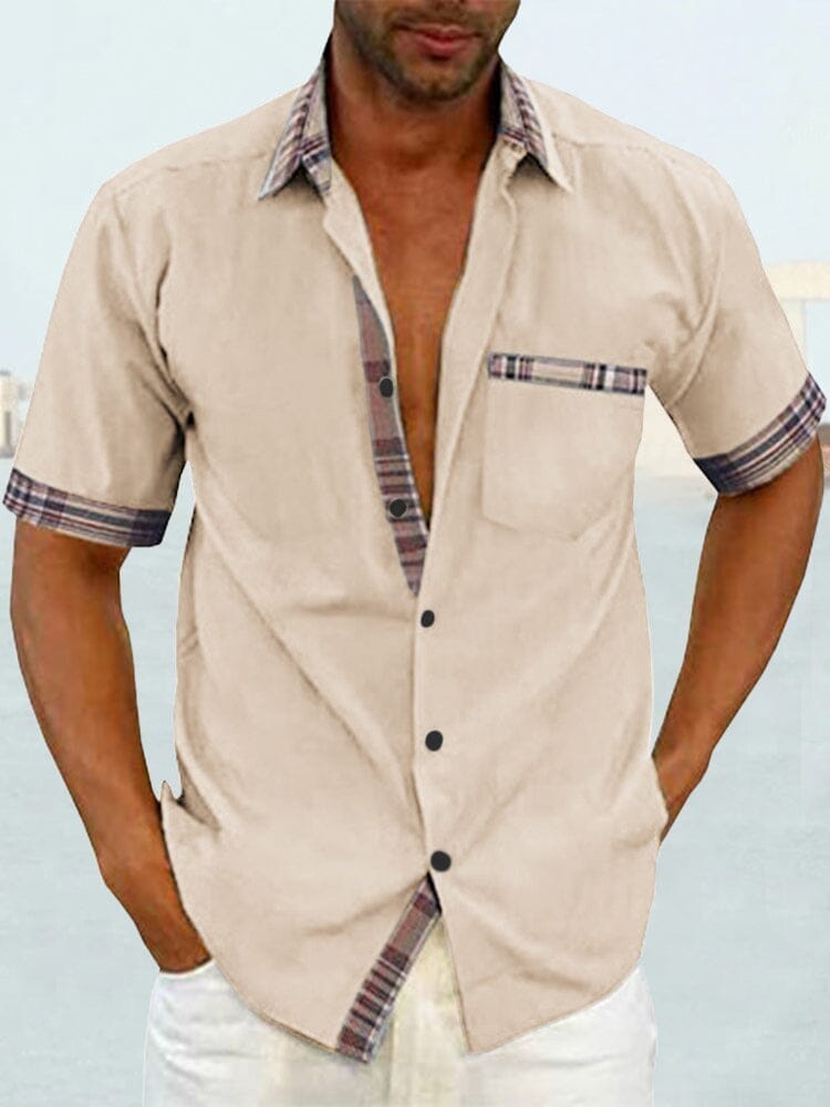 Men's Linen Blend Guayabera Style Shirt