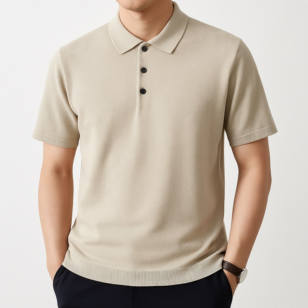 Men's Merino Wool Pique Polo Shirt