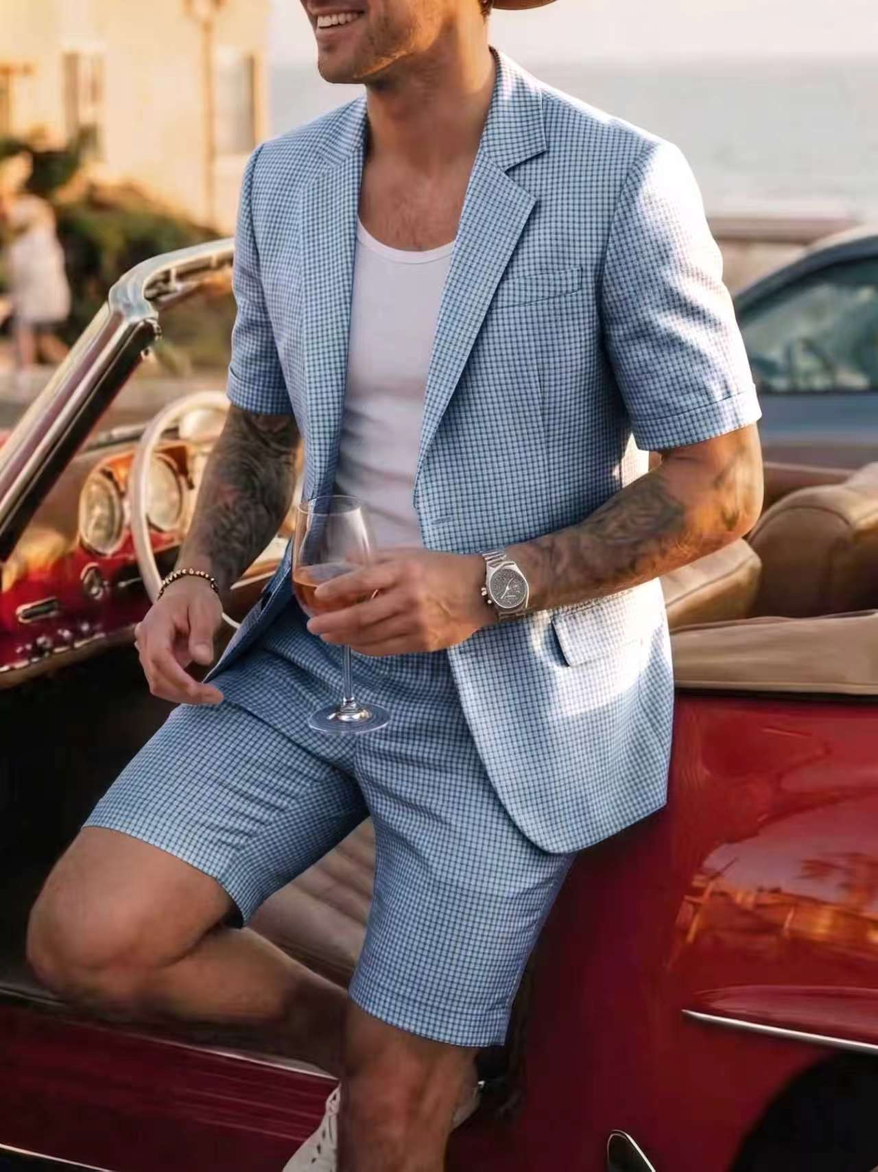 Men's Modern Fit Casual Two-Piece Suit