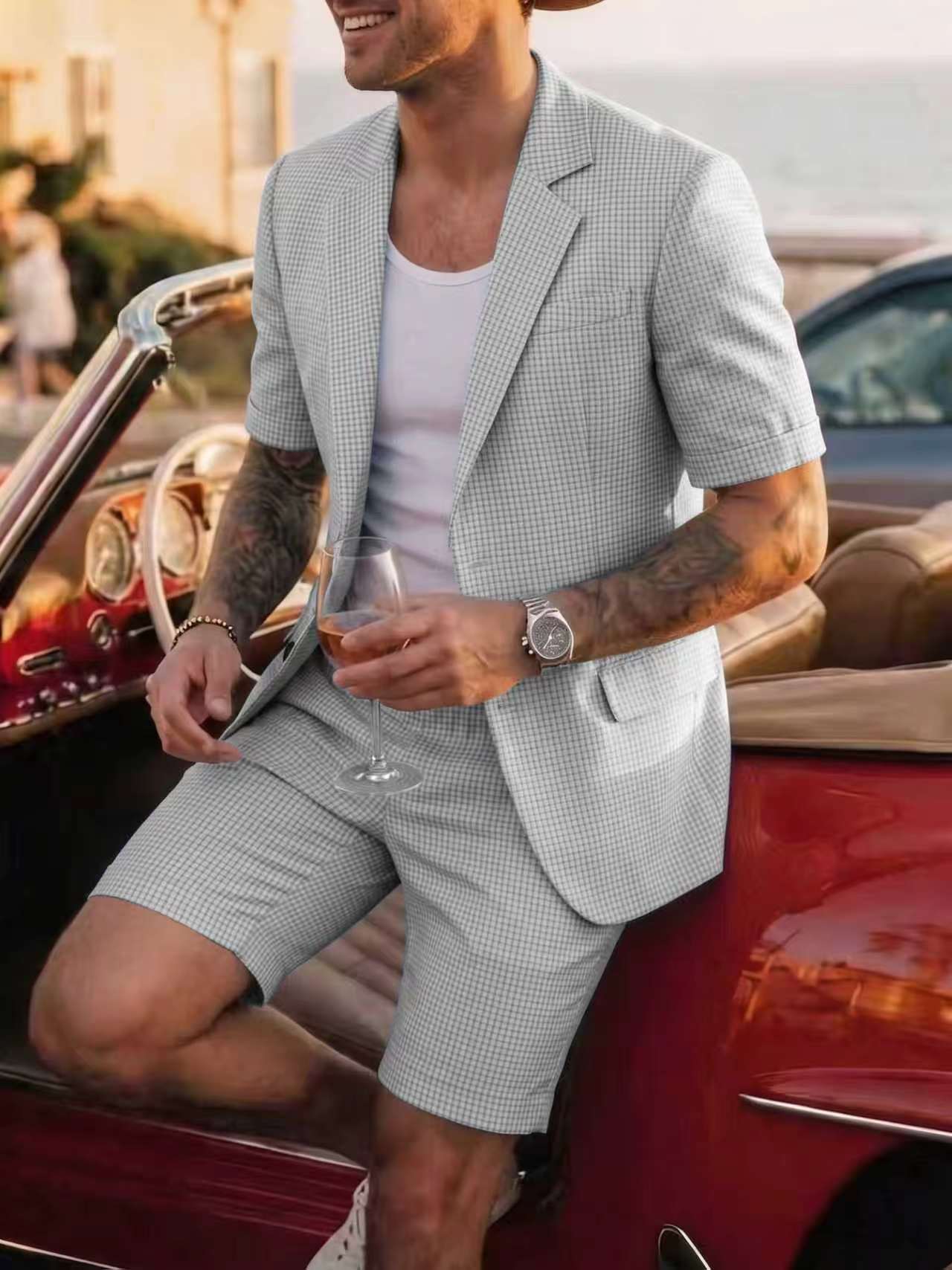 Men's Modern Fit Casual Two-Piece Suit