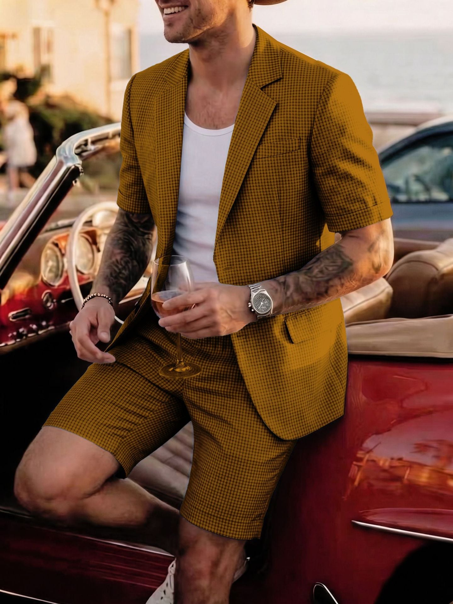 Men's Modern Fit Casual Two-Piece Suit