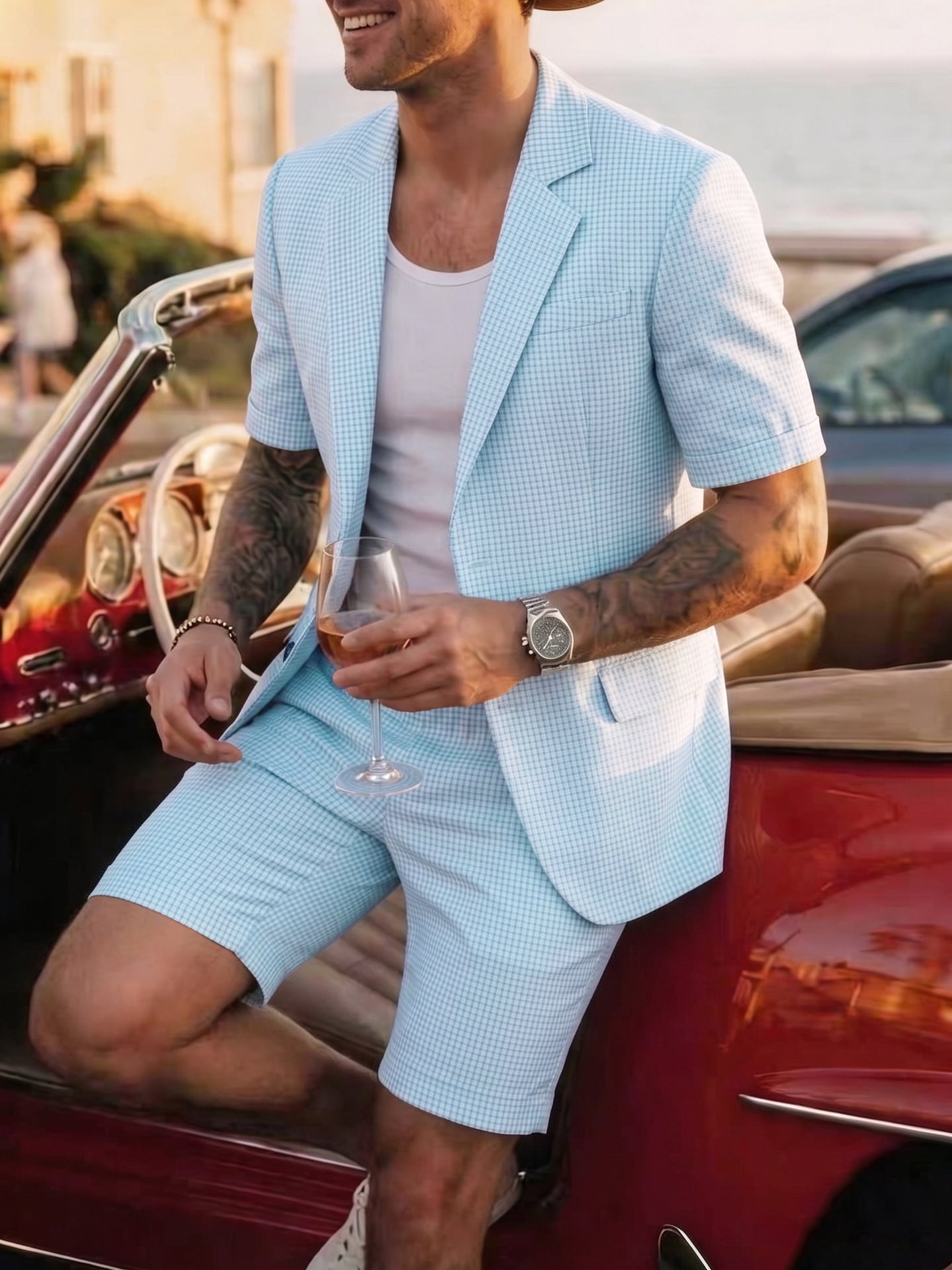 Men's Modern Fit Casual Two-Piece Suit