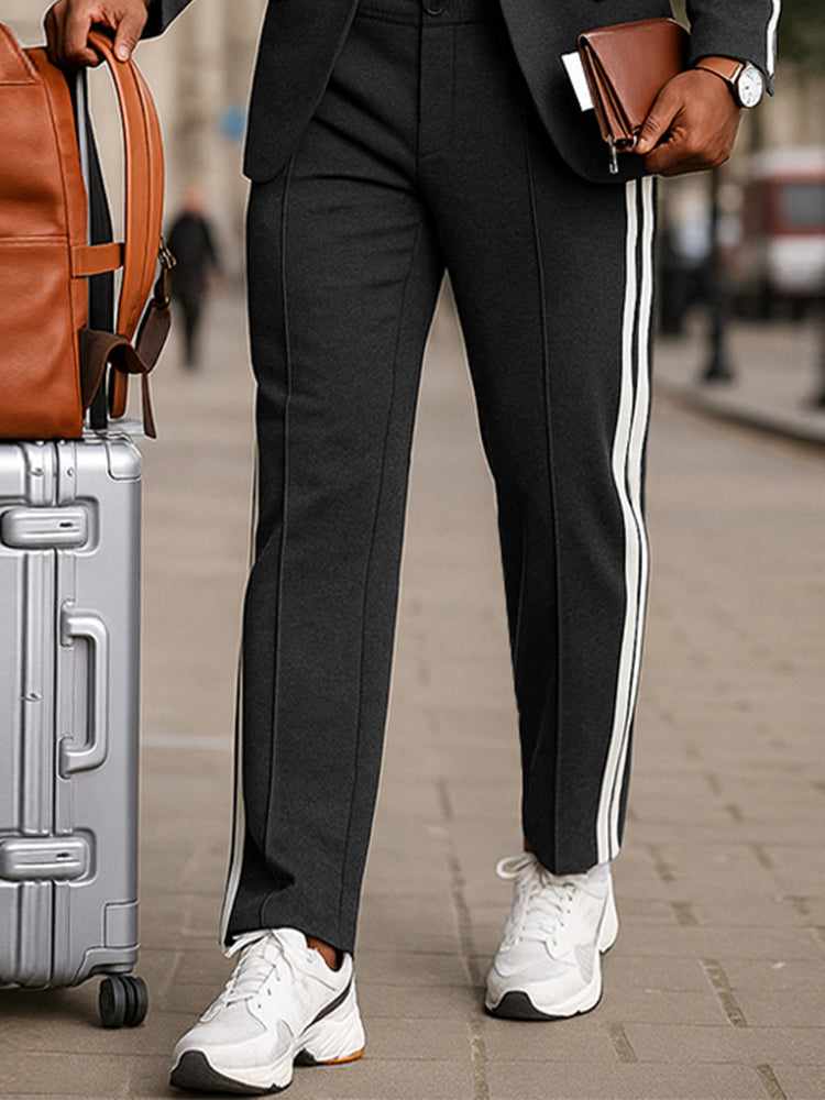 Men's Modern Side Stripe Blazer Pants Set