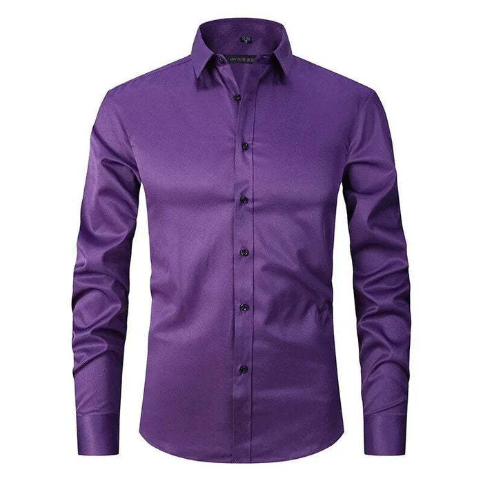 Men's Non-Iron Stretch Button-Down Shirt