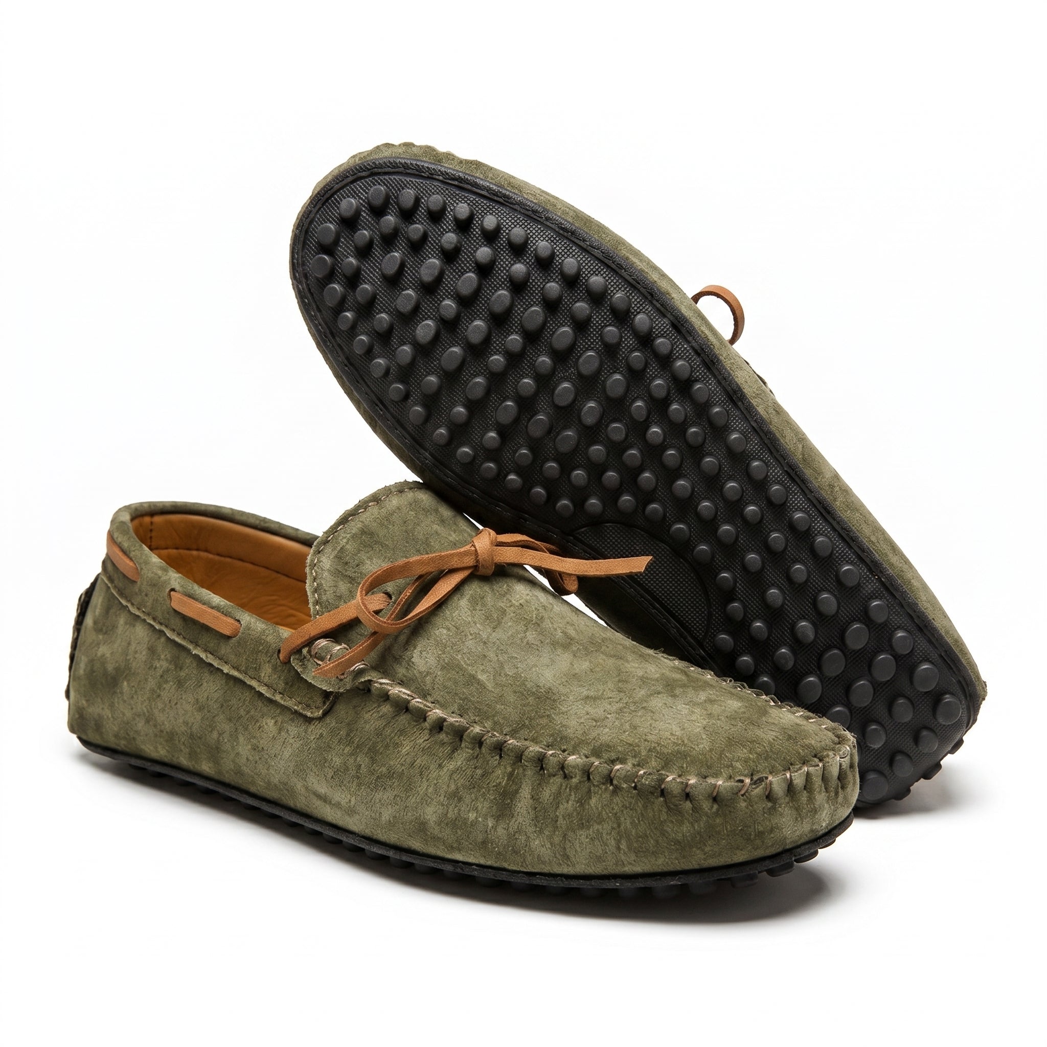 Men's Pebbled Faux Leather Driving Loafers