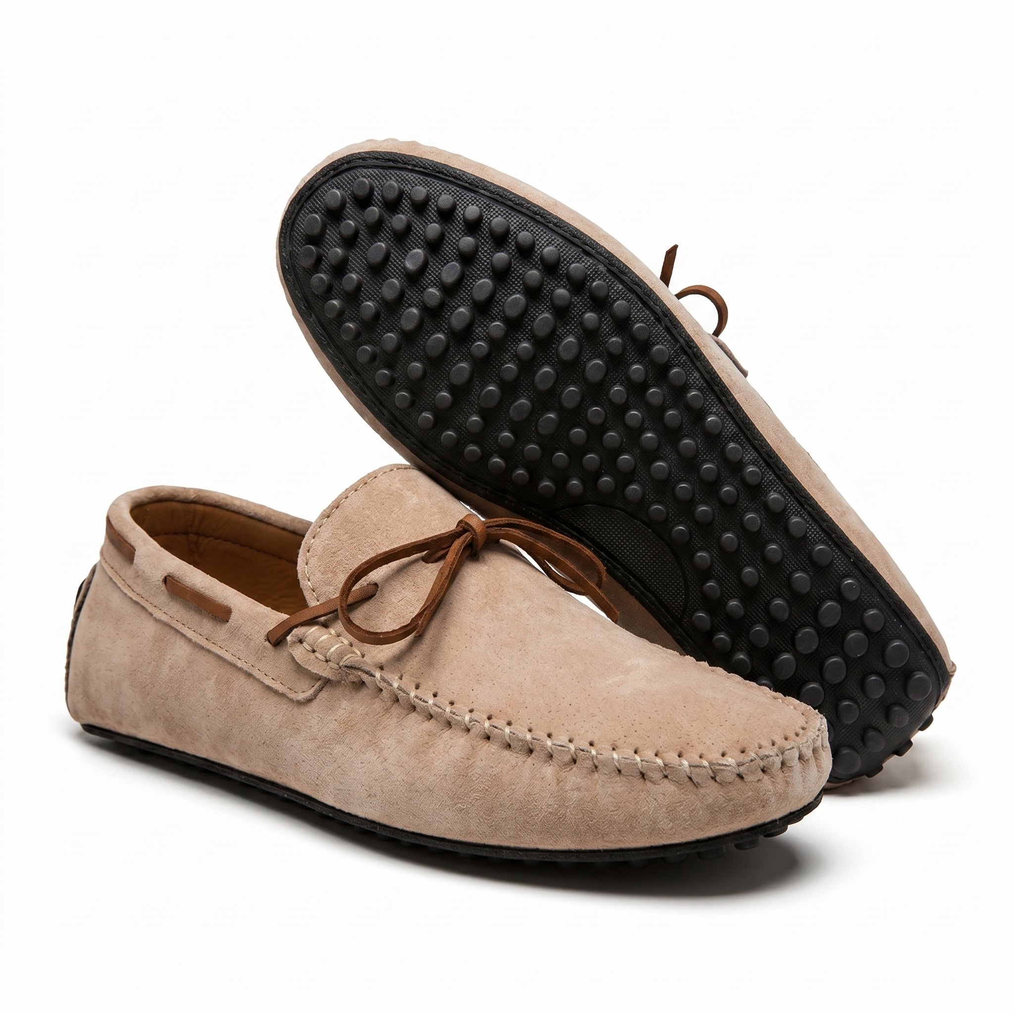 Men's Pebbled Faux Leather Driving Loafers
