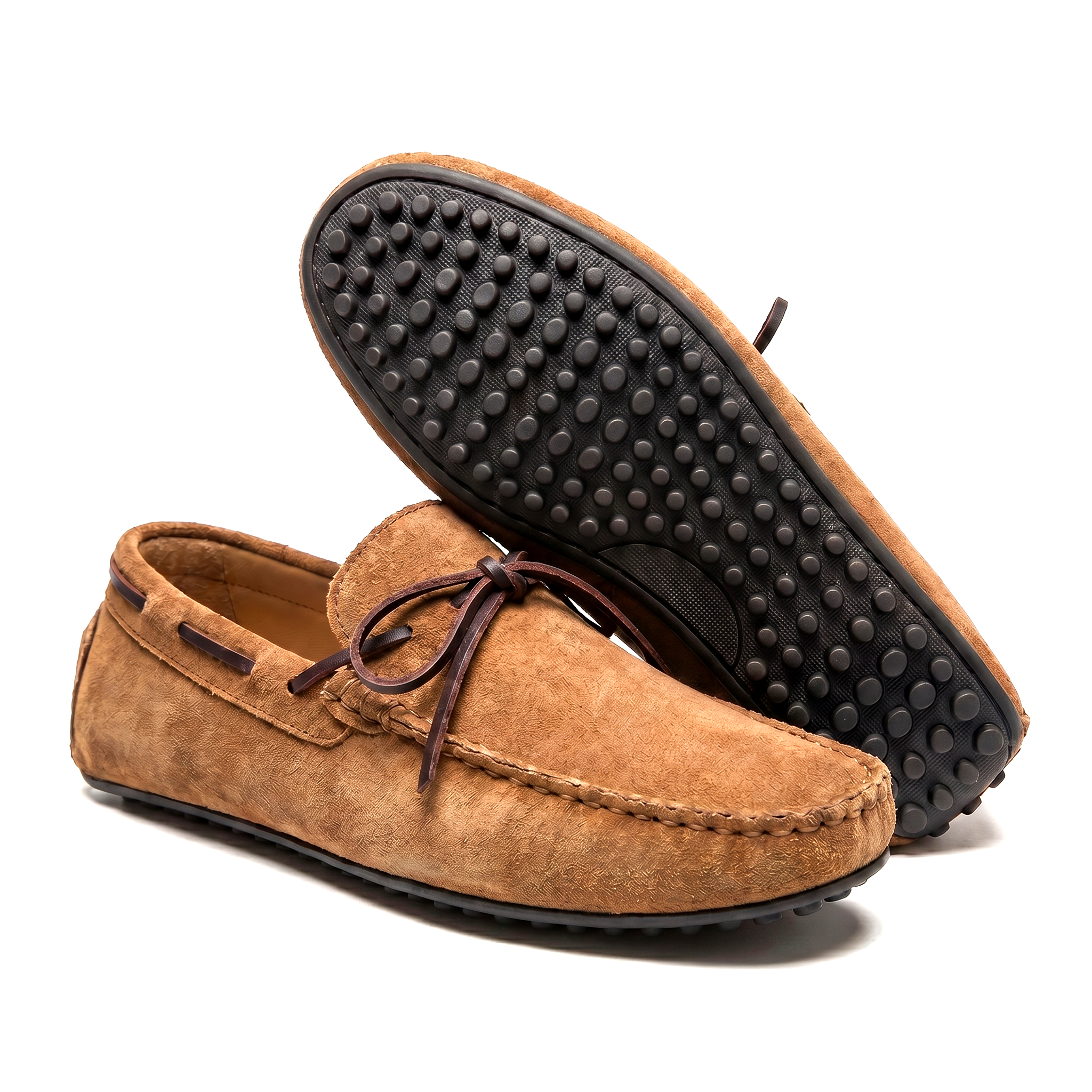 Men's Pebbled Faux Leather Driving Loafers