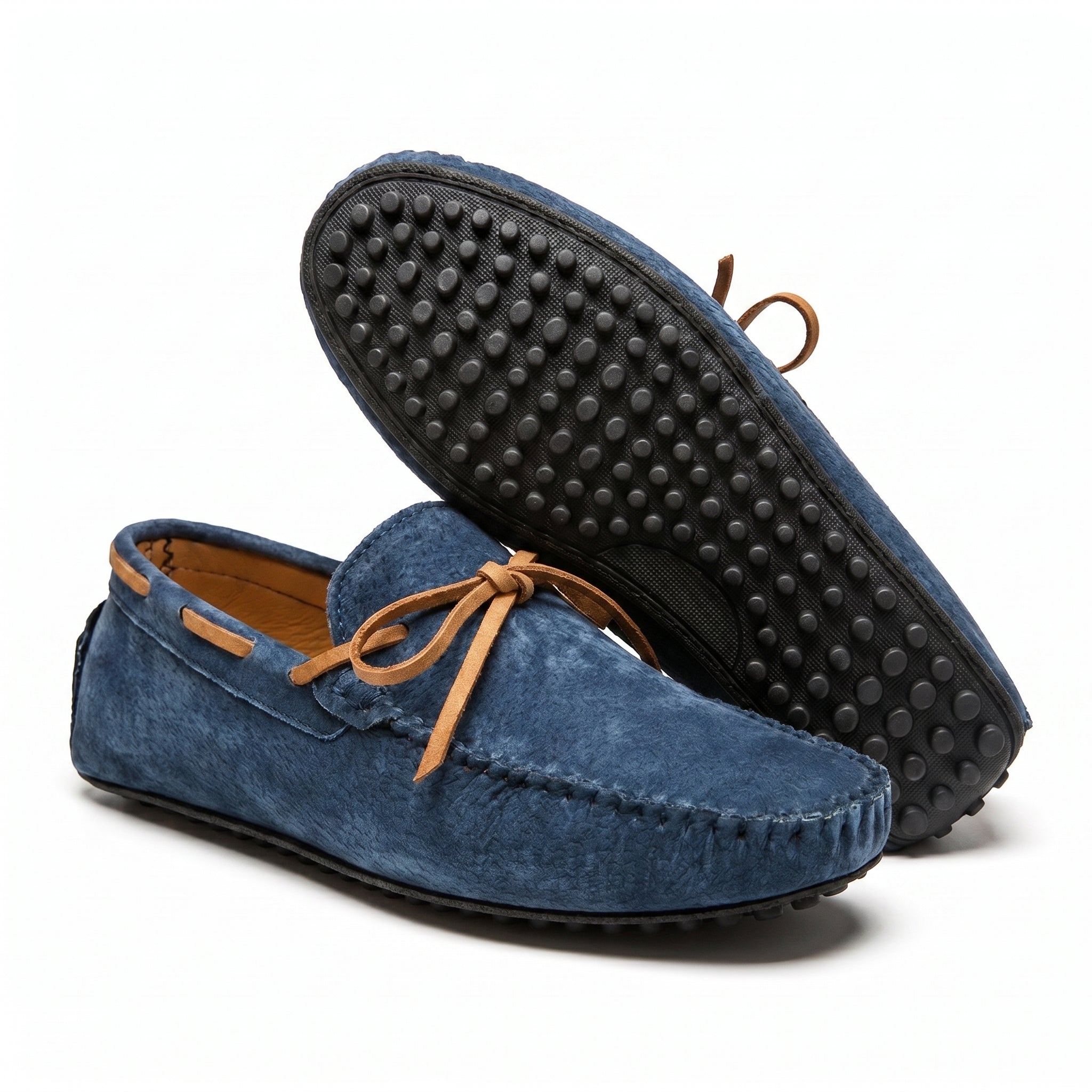 Men's Pebbled Faux Leather Driving Loafers