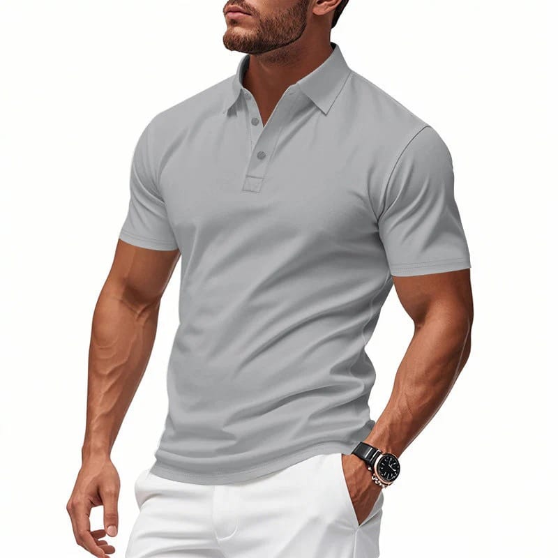 Men's Performance Stretch Long Sleeve Polo Shirt