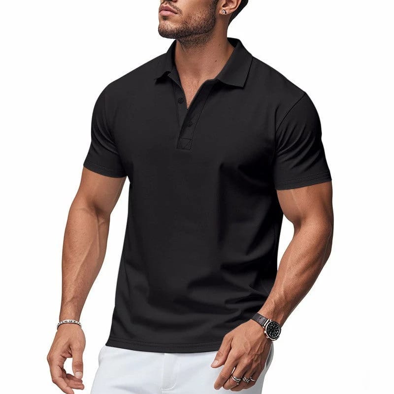 Men's Performance Stretch Long Sleeve Polo Shirt
