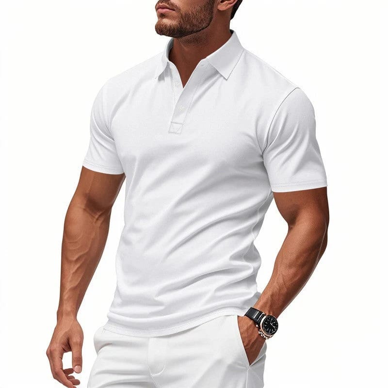 Men's Performance Stretch Long Sleeve Polo Shirt