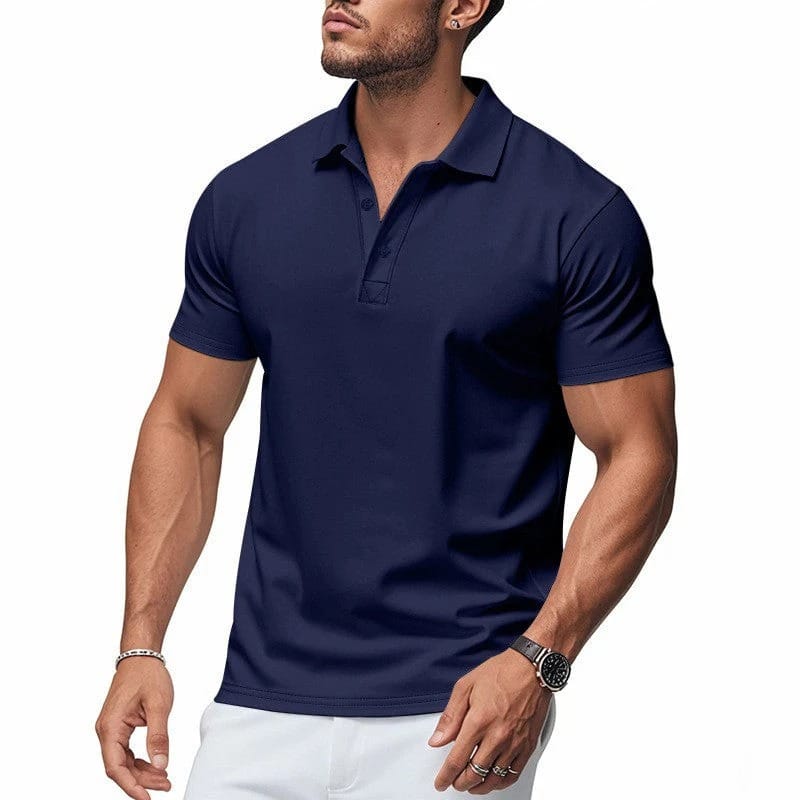 Men's Performance Stretch Long Sleeve Polo Shirt