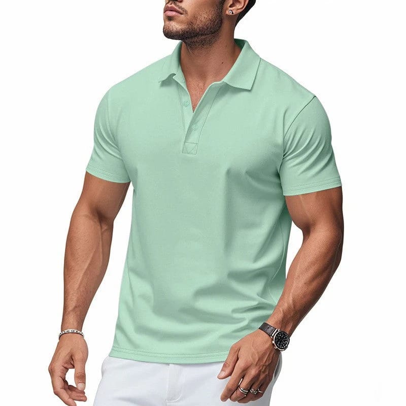 Men's Performance Stretch Long Sleeve Polo Shirt
