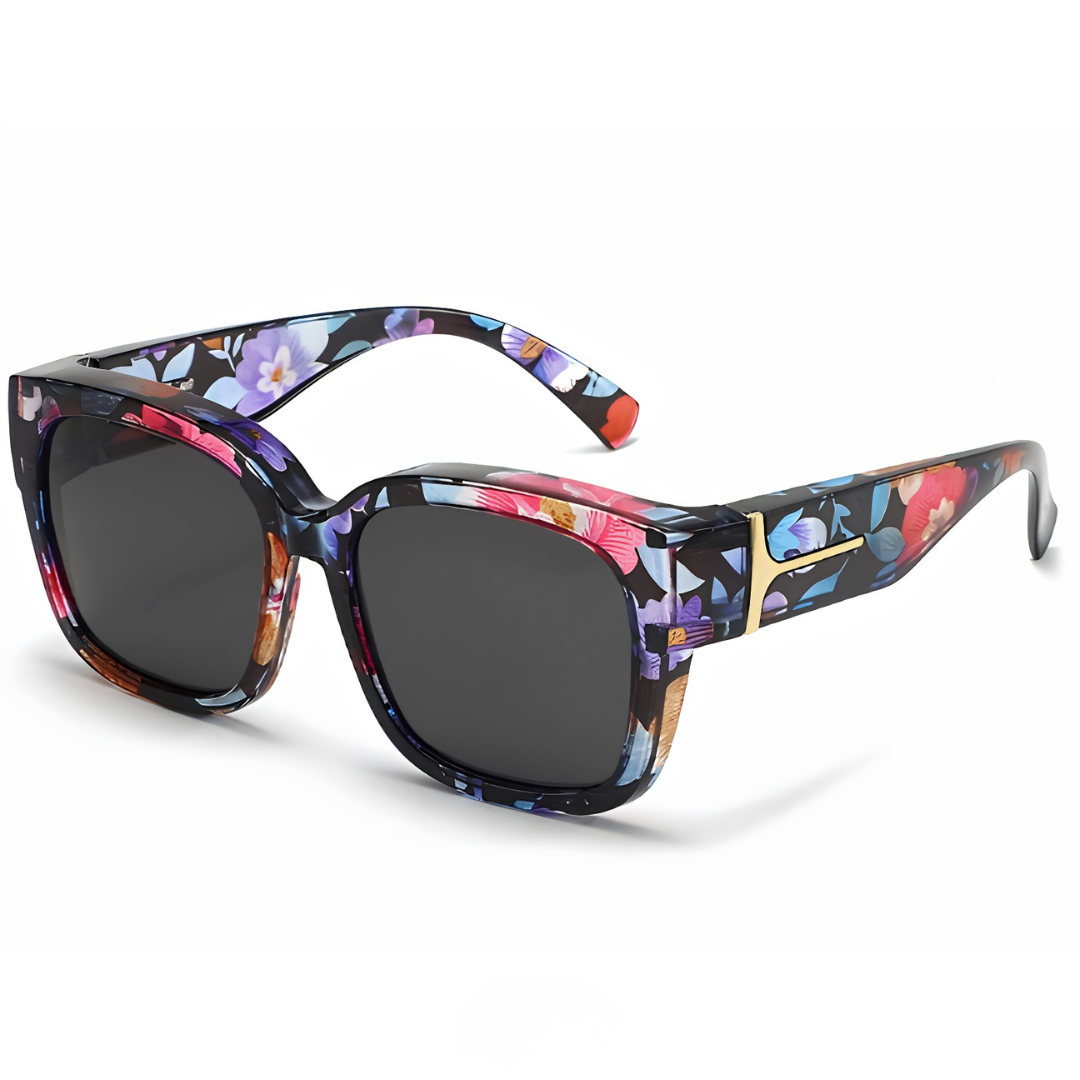 Men's Polarized FitOver Sunglasses with Round Cat-Eye Design